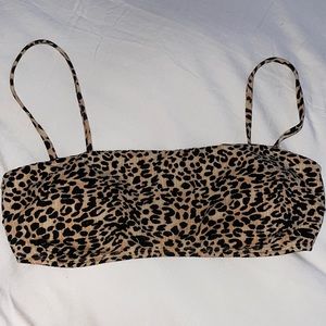 Hollister cheetah print swimsuit top
